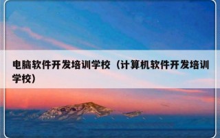 电脑软件开发培训学校（计算机软件开发培训学校）