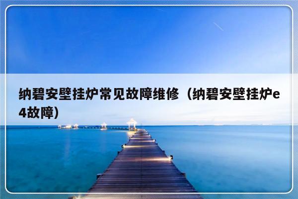 纳碧安壁挂炉常见故障维修（纳碧安壁挂炉e4故障）-第1张图片-乐修号