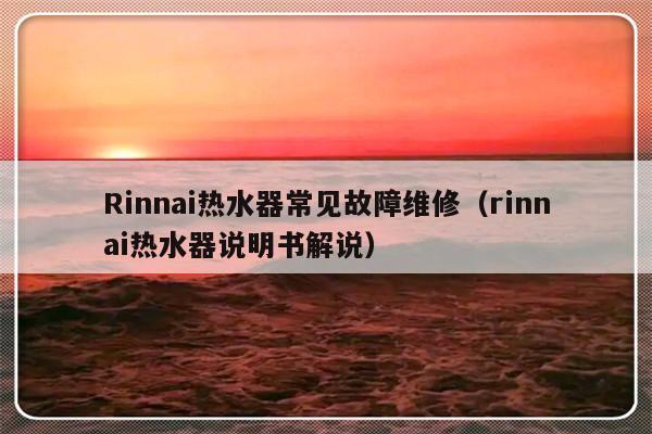 Rinnai热水器常见故障维修（rinnai热水器说明书解说）-第1张图片-乐修号