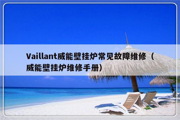 Vaillant威能壁挂炉常见故障维修（威能壁挂炉维修手册）-第1张图片-乐修号