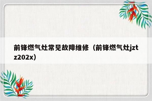 前锋燃气灶常见故障维修（前锋燃气灶jztz202x）-第1张图片-乐修号