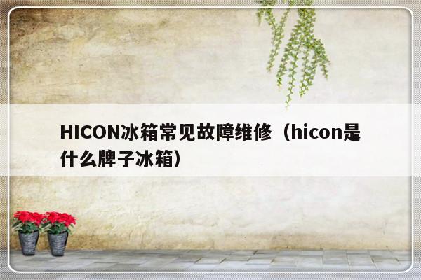 HICON冰箱常见故障维修（hicon是什么牌子冰箱）-第1张图片-乐修号