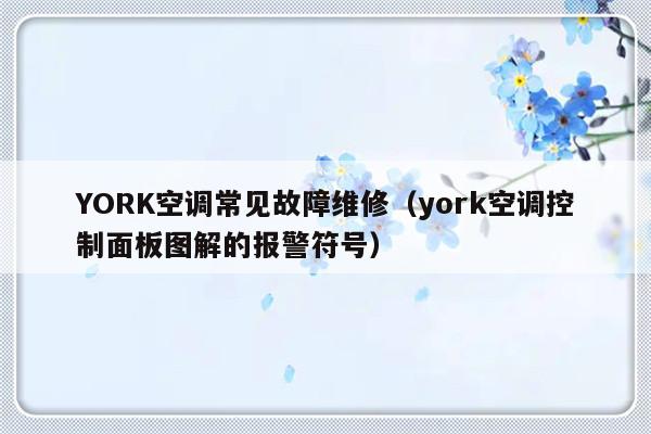 YORK空调常见故障维修（york空调控制面板图解的报警符号）-第1张图片-乐修号