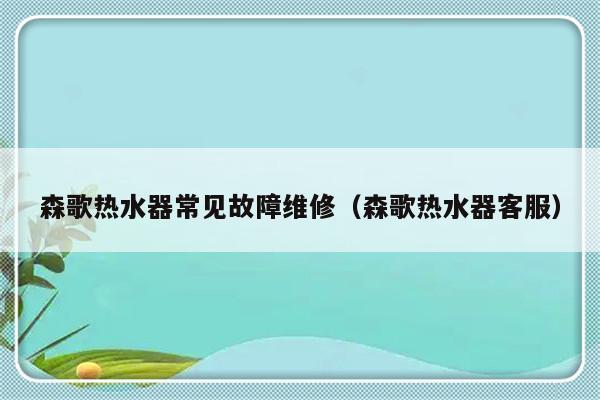 森歌热水器常见故障维修（森歌热水器客服）-第1张图片-乐修号