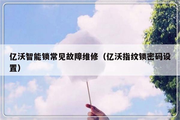 亿沃智能锁常见故障维修（亿沃指纹锁密码设置）-第1张图片-乐修号