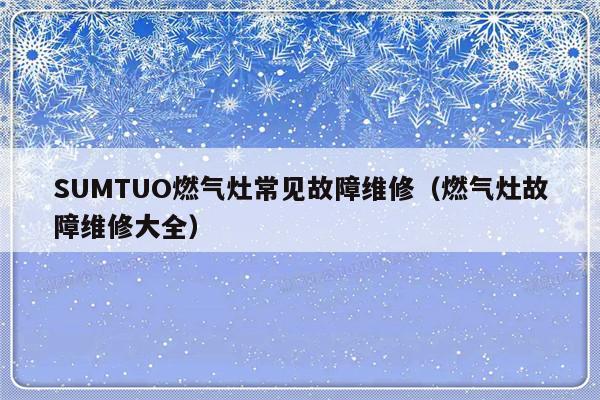 SUMTUO燃气灶常见故障维修（燃气灶故障维修大全）-第1张图片-乐修号