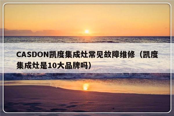 CASDON凯度集成灶常见故障维修（凯度集成灶是10大品牌吗）-第1张图片-乐修号