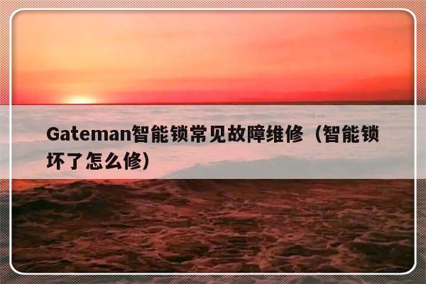 Gateman智能锁常见故障维修（智能锁坏了怎么修）-第1张图片-乐修号