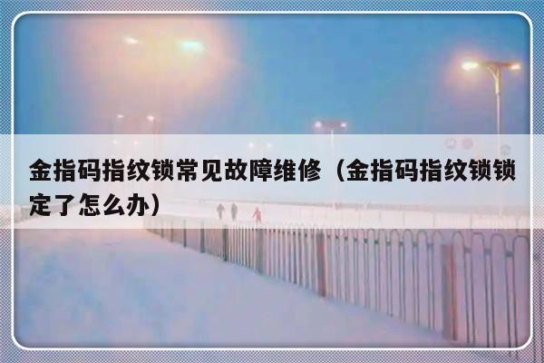 金指码指纹锁常见故障维修（金指码指纹锁锁定了怎么办）-第1张图片-乐修号