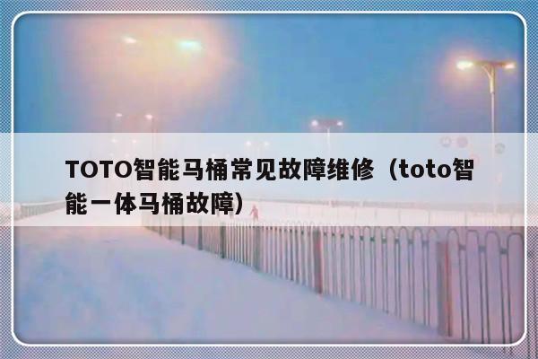 TOTO智能马桶常见故障维修（toto智能一体马桶故障）-第1张图片-乐修号