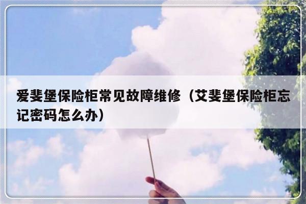 爱斐堡保险柜常见故障维修（艾斐堡保险柜忘记密码怎么办）-第1张图片-乐修号