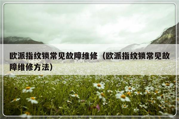 欧派指纹锁常见故障维修（欧派指纹锁常见故障维修方法）-第1张图片-乐修号