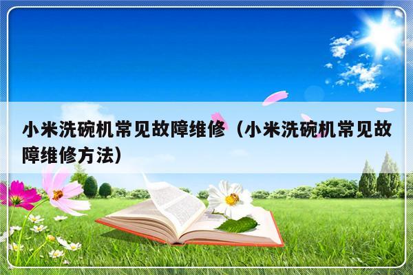 小米洗碗机常见故障维修（小米洗碗机常见故障维修方法）-第1张图片-乐修号