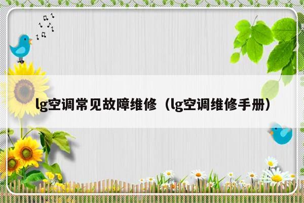 lg空调常见故障维修（lg空调维修手册）-第1张图片-乐修号