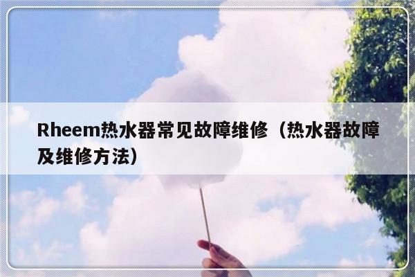 Rheem热水器常见故障维修（热水器故障及维修方法）-第1张图片-乐修号