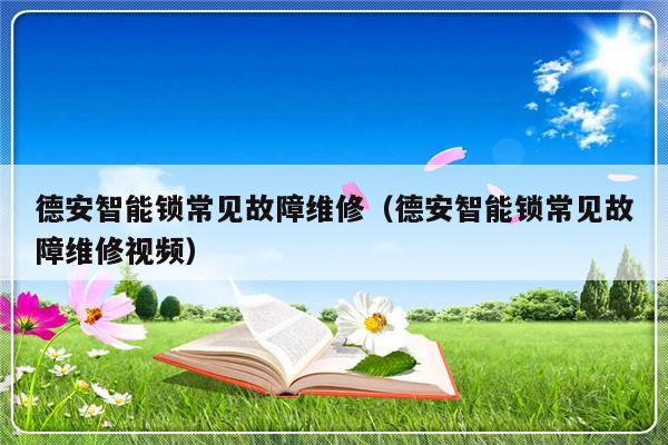 德安智能锁常见故障维修（德安智能锁常见故障维修视频）-第1张图片-乐修号