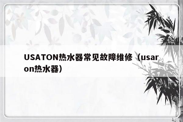 USATON热水器常见故障维修（usaron热水器）-第1张图片-乐修号