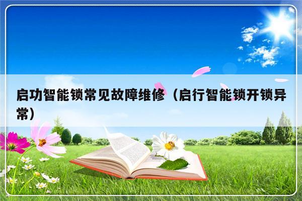 启功智能锁常见故障维修（启行智能锁开锁异常）-第1张图片-乐修号