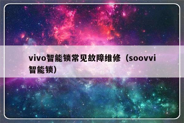 vivo智能锁常见故障维修（soovvi智能锁）-第1张图片-乐修号