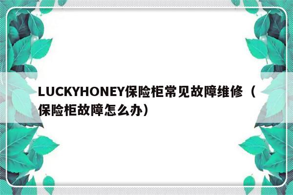 LUCKYHONEY保险柜常见故障维修（保险柜故障怎么办）-第1张图片-乐修号