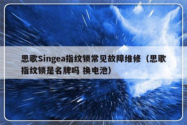 思歌Singea指纹锁常见故障维修（思歌指纹锁是名牌吗 换电池）-第1张图片-乐修号