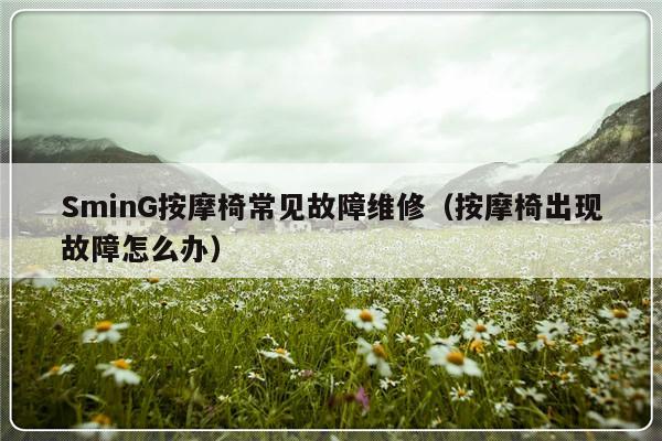 SminG按摩椅常见故障维修（按摩椅出现故障怎么办）-第1张图片-乐修号