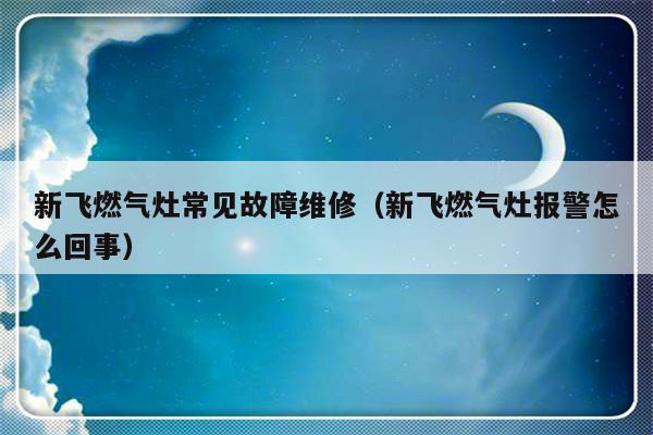 新飞燃气灶常见故障维修（新飞燃气灶报警怎么回事）-第1张图片-乐修号