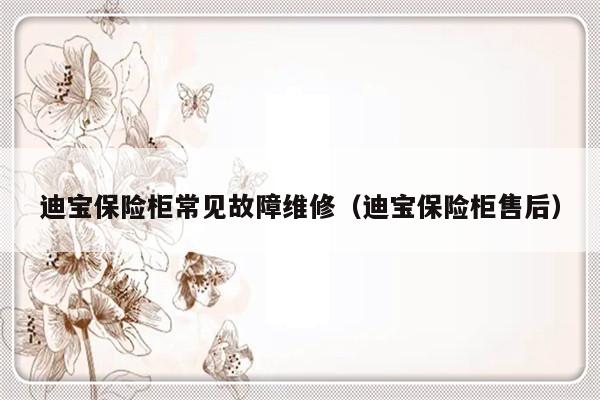 迪宝保险柜常见故障维修（迪宝保险柜售后）-第1张图片-乐修号