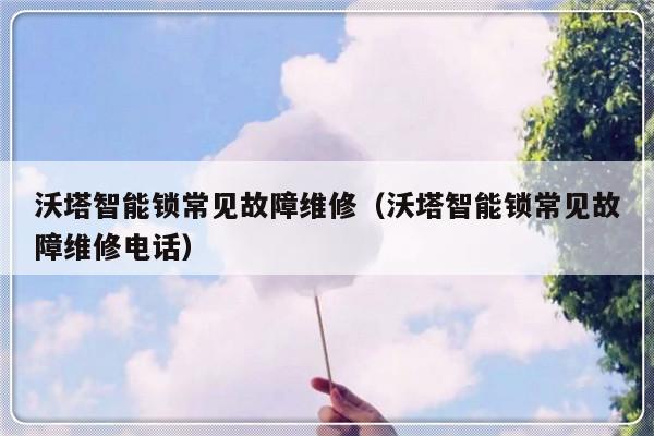 沃塔智能锁常见故障维修（沃塔智能锁常见故障维修电话）-第1张图片-乐修号