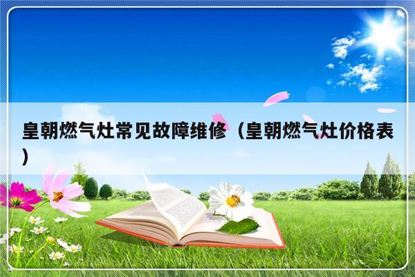 皇朝燃气灶常见故障维修（皇朝燃气灶价格表）-第1张图片-乐修号