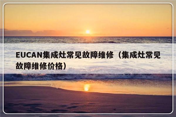 EUCAN集成灶常见故障维修（集成灶常见故障维修价格）-第1张图片-乐修号