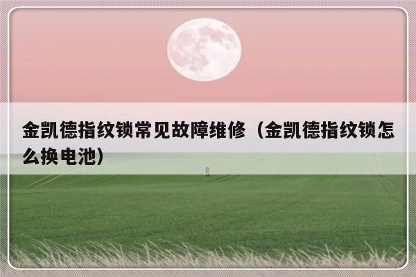 金凯德指纹锁常见故障维修（金凯德指纹锁怎么换电池）-第1张图片-乐修号