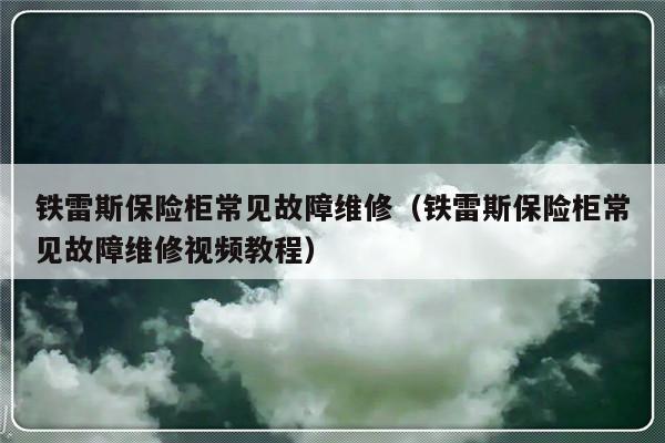 铁雷斯保险柜常见故障维修（铁雷斯保险柜常见故障维修视频教程）-第1张图片-乐修号