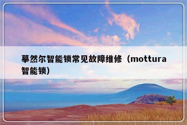 摹然尔智能锁常见故障维修（mottura智能锁）-第1张图片-乐修号