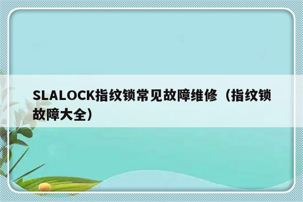 SLALOCK指纹锁常见故障维修（指纹锁故障大全）-第1张图片-乐修号