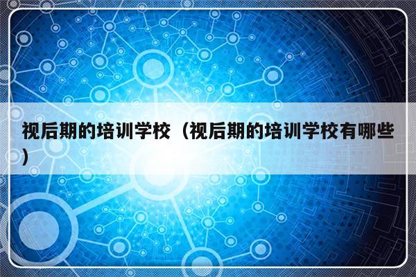 视后期的培训学校（视后期的培训学校有哪些）-第1张图片-乐修号