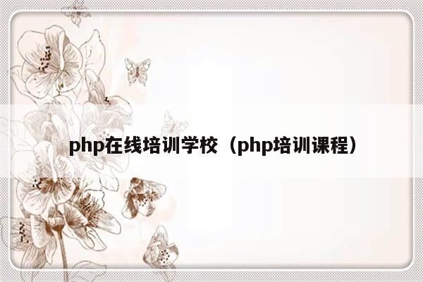 php在线培训学校（php培训课程）-第1张图片-乐修号