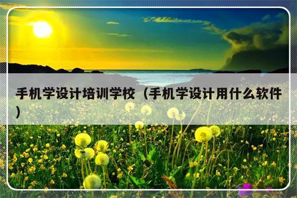 手机学设计培训学校（手机学设计用什么软件）-第1张图片-乐修号