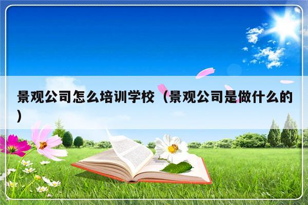 景观公司怎么培训学校（景观公司是做什么的）-第1张图片-乐修号