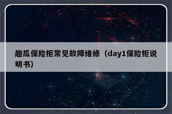 趣瓜保险柜常见故障维修（day1保险柜说明书）-第1张图片-乐修号