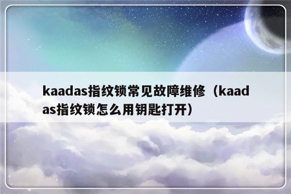 kaadas指纹锁常见故障维修（kaadas指纹锁怎么用钥匙打开）-第1张图片-乐修号