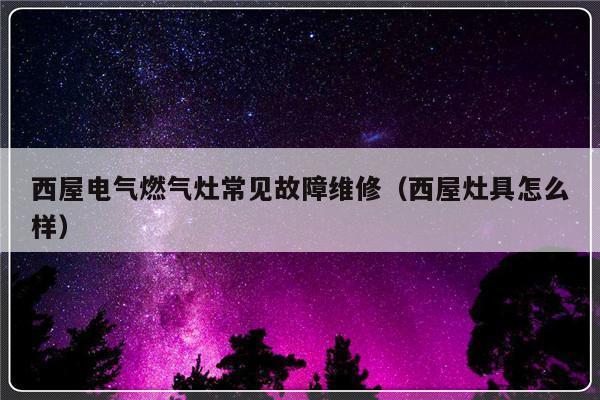 西屋电气燃气灶常见故障维修（西屋灶具怎么样）-第1张图片-乐修号