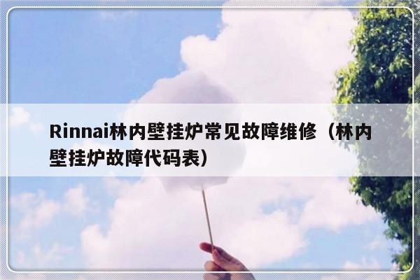 Rinnai林内壁挂炉常见故障维修（林内壁挂炉故障代码表）-第1张图片-乐修号