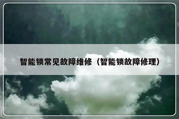 智能锁常见故障维修（智能锁故障修理）-第1张图片-乐修号