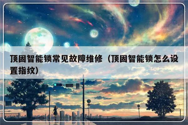 顶固智能锁常见故障维修（顶固智能锁怎么设置指纹）-第1张图片-乐修号