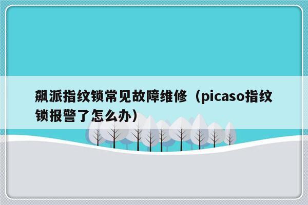 飙派指纹锁常见故障维修（picaso指纹锁报警了怎么办）-第1张图片-乐修号