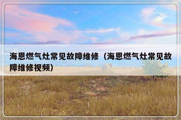 海恩燃气灶常见故障维修（海恩燃气灶常见故障维修视频）-第1张图片-乐修号