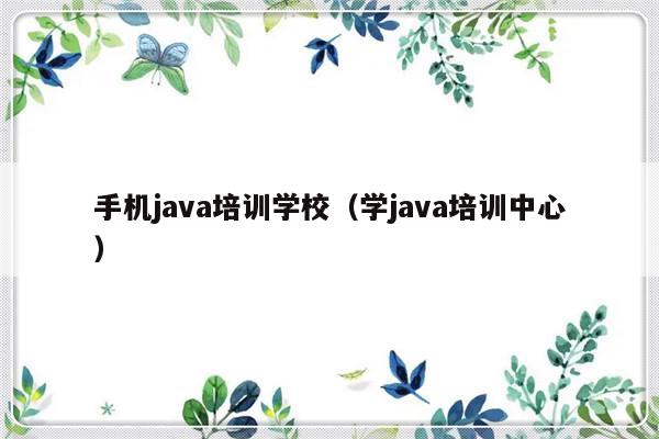 手机java培训学校（学java培训中心）-第1张图片-乐修号