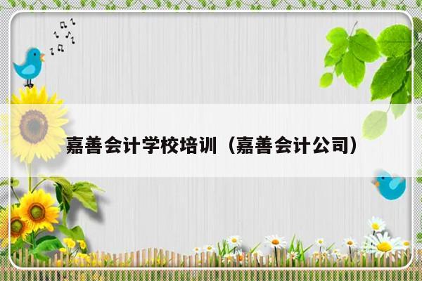 嘉善会计学校培训（嘉善会计公司）-第1张图片-乐修号