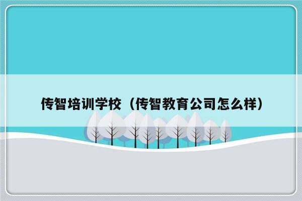 传智培训学校（传智教育公司怎么样）-第1张图片-乐修号